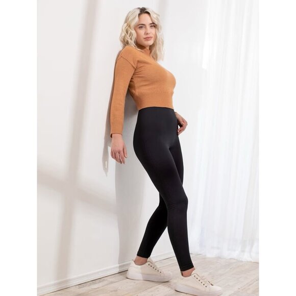 Shapermint Empetua Womens High Waist Shaping Leggings Sz Large Black 42075 $60 - Picture 1 of 16